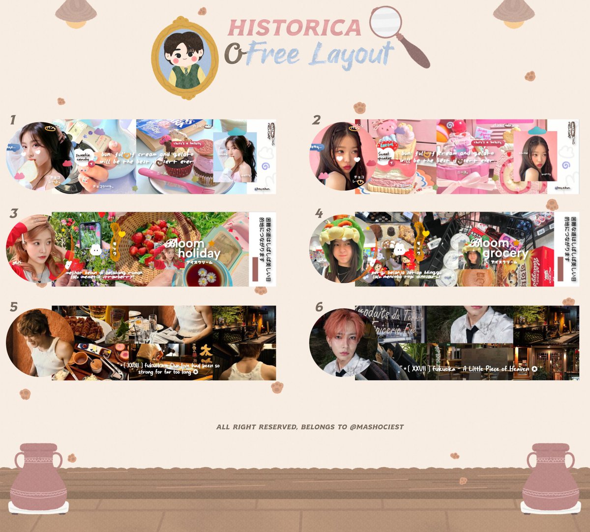 mashociest's tweet image. help repost? Thank you!

Halo! Dalam rangka kak augustus @rouvwer selesai sidang  ada 6 Free Layout yang akan di bagikan malam ini di sponsori oleh kak aruna @lqeviosa !!! 💌🏅

📩 By dm @mashociest
⏰ 19 : 25 WIB. 

Bisa test DM dari sekarang dan scroll down for tnc.

#zonauang