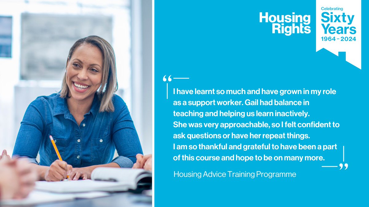 HousingRightsNI's tweet photo. Another great review of our flagship #HousingTrainingCourse, 'Housing advice training programme'.

Want to build your skills and knowledge of the housing sector in Northern Ireland?
Book now:
https://t.co/o4GgMA43sT https://t.co/GCheylA8An