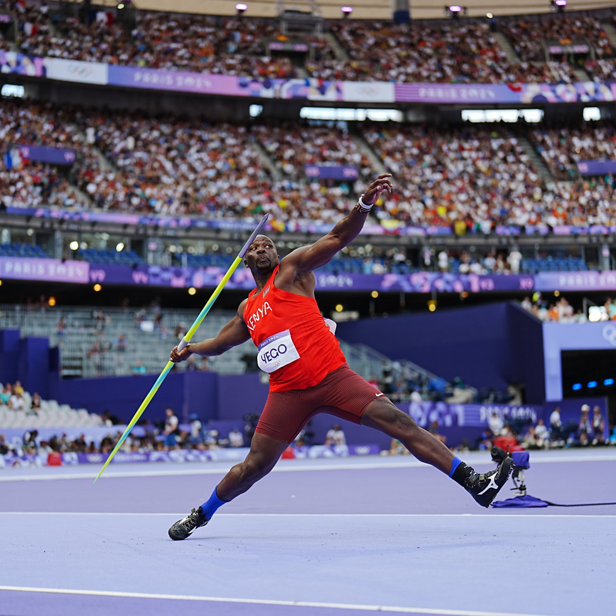 Flying the flag for 🇰🇪 @JuliusYegoKE qualifies for the javelin throw  final with a strong 85.97m 💪 #Paris2024 #Olympics, image size:1200x1200