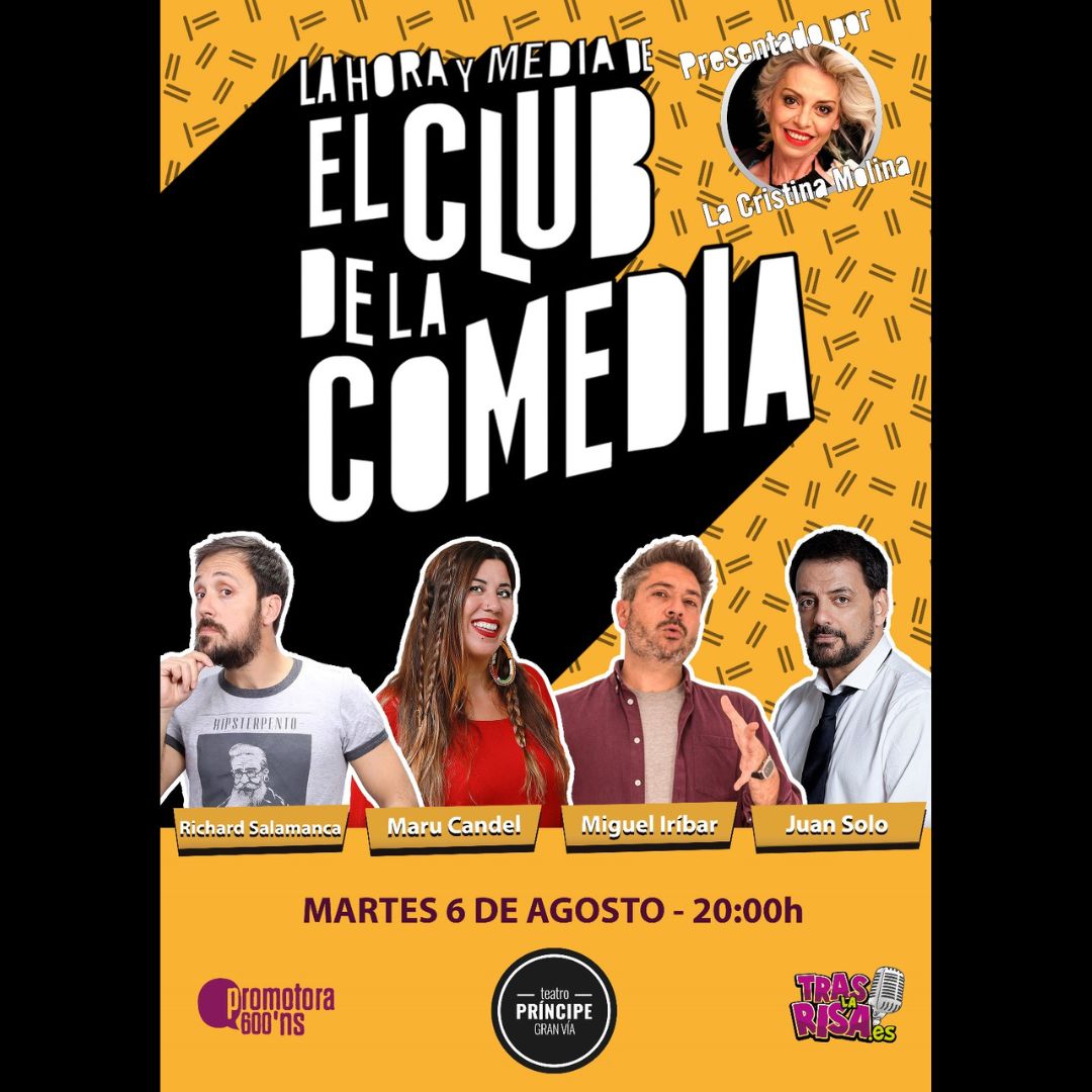 ¿Quieres pasar un rato de risas como nunca? 📷 ¡No te pierdas #LaHoraYMediaDeElClubDeLaComedia MARTES y MIÉRCOLES en el Teatro Principe Gran Via de #Madrid!

¡Compra tus entradas! 📷 bit.ly/Club-MAD
#MonólogosTrasLaRisa #teatro #humor #ocio #cómicos