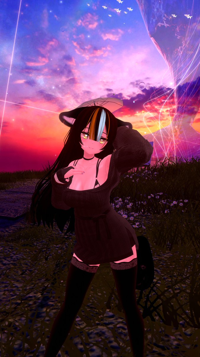 LuminaraChan's tweet photo. Enjoy the sunset with me!~✨ https://t.co/OhO6OYOJKS