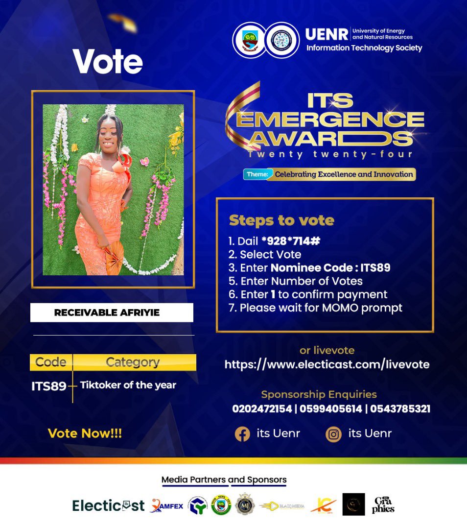 ElecticastEvent's tweet photo. We at Electicast hosted @uenr_its ITS
EMERGENCE AWARDS 2024 at University of Energy and Natural Resources, Sunyani. https://t.co/g1ohUEQQJ0
