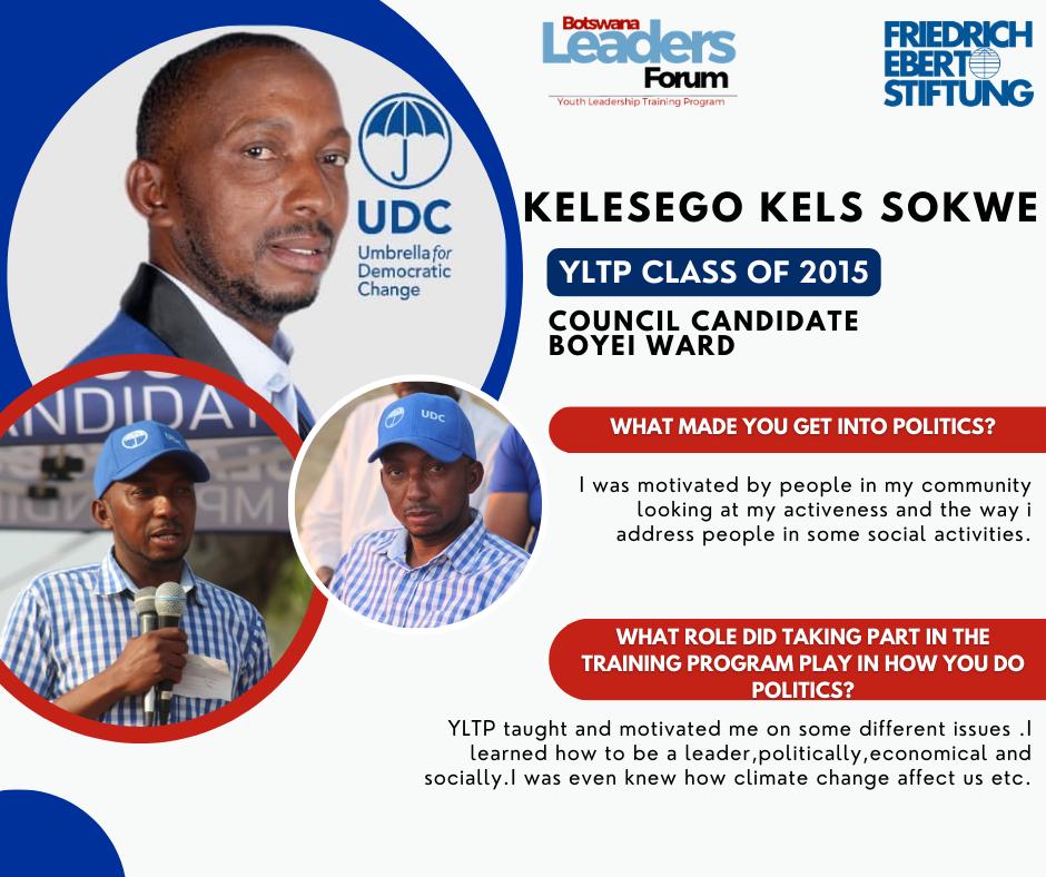 BLF_YLTP_'s tweet photo. Meet the Friedrich-Ebert-Stiftung Botswana Youth Leadership Training Program Alumni Kelesego Kels Sokwe, running for elections in 2024💫 #youthandelections #2024elections https://t.co/N8VhoxTuex