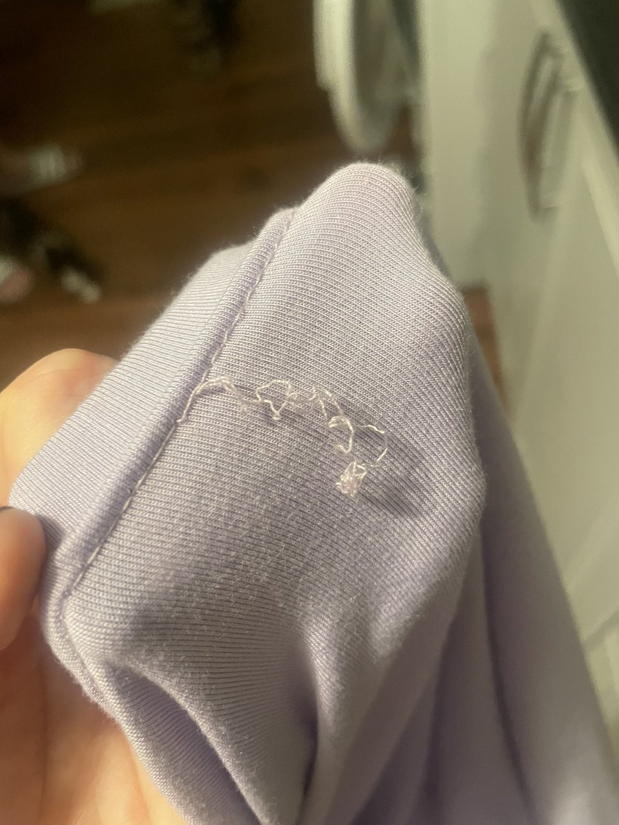 Michelle_stt's tweet photo. @The_Oodie hi, I’ve bought 3 sleep tees. They’re amazing, however, after one wear the stitching is undoing on the hem of one of them. Originally purchased off Amazon but sold by you. Amazon have said to contact you? Thanks https://t.co/TgnlCWqoVk