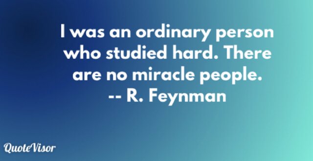 QuoteVisor's tweet photo. 🌟 "I was an ordinary #person who #studied hard. There are no miracle #people." - R. Feynman 📚✨ #Believe in the power of hard #work and dedication! 💪 #HardWork #Dedication #quotesaboutlife #quoteoftheday #TuesdayFeeling #Tuesday #Inspiration #Motivation #Success #Achievement https://t.co/ry9Bw608EL