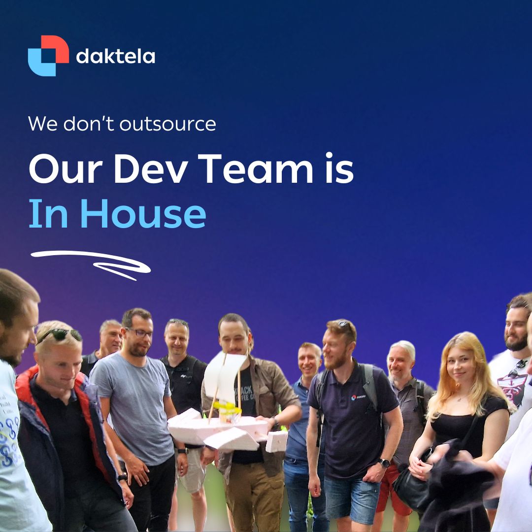 daktela's tweet image. Unlock Innovation with Daktela&apos;s In-House Development Teams! 🚀👨‍💻
Our powerful communications software is backed by a global development team, putting you at the forefront of technology. We also don’t outsource our AI or WFM; we develop it in-house
#Daktela #InHouseDevelopment