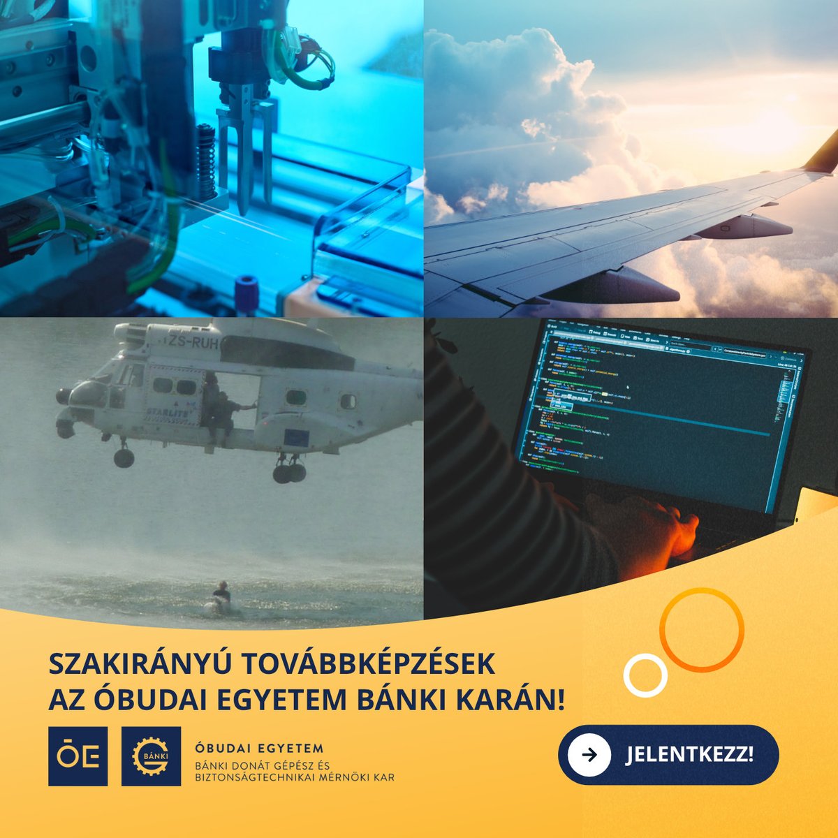 BankiOe's tweet photo. Ne maradj le a jelentkezésről! 📷
Augusztus 15-ig van lehetőséged online jelentkezni a Bánki Kar szeptemberben induló szakirányú továbbképzéseire!
📷 https://t.co/jIgrCNYTxI https://t.co/u7AXY2Pqwd