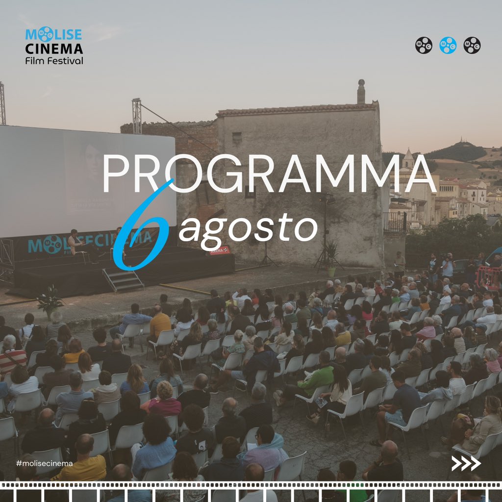 molisecinema's tweet photo. PROGRAMMA 6 AGOSTO 🎥

#molisecinema #molisecinema24 🎬🌟 https://t.co/Zji7Da5EMb