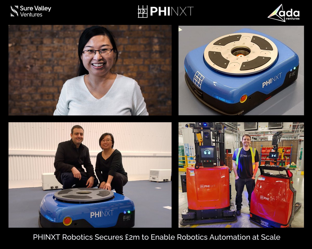 Excited to announce <a href="/SureValley/">SVV (Sure Valley Ventures)</a>'s latest investment in PHINXT Robotics 🤖

Very proud to have led this round with participation from an amazing group of investors incl. <a href="/adaventures/">Ada Ventures</a> <a href="/atlasventure/">Atlas Venture</a> &amp; <a href="/heartfelt_vc/">HEARTFELT_</a> 🚀 

Learn more at phinxt.com