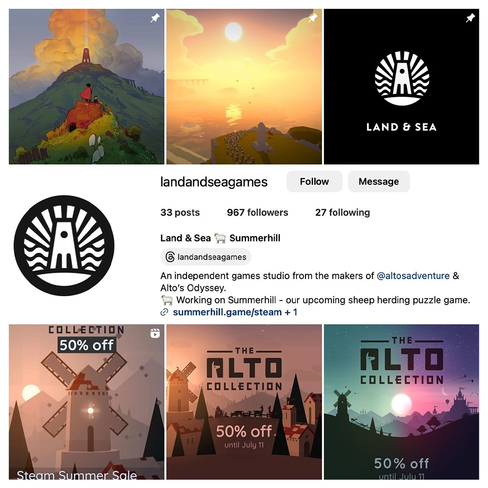 Stay connected to Land &amp; Sea on Instagram! 📸

Keep up-to-date with all things #Summerhill, watch Instagram Reels, and lots more!

➡️ Follow us at: instagram.com/landandseagame…