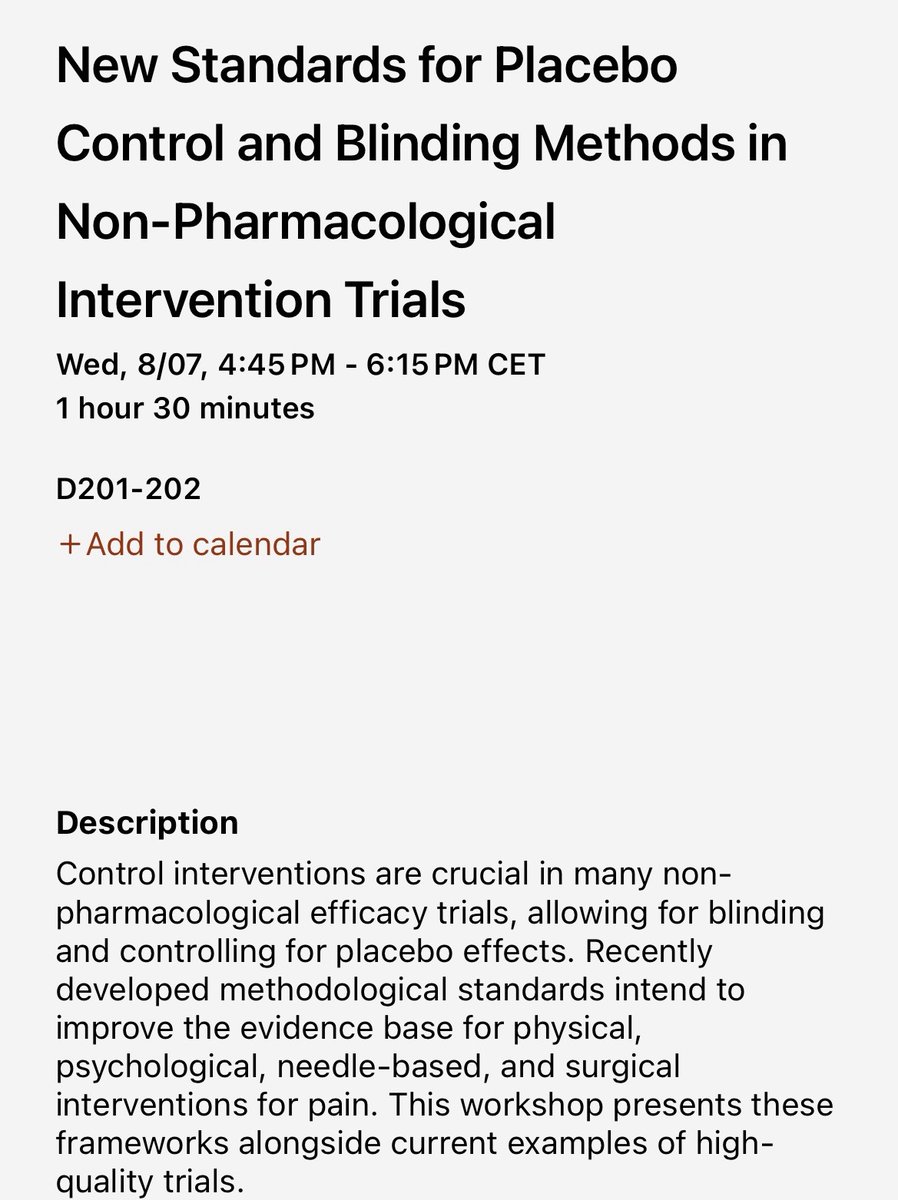 Up for a novel symposium format? 🎙️Interested in clinical trials or non pharmacological therapies? 
Then join this well-rehearsed team for their symposium on *Wednesday, 4.45pm in G201* <a href="/IASPpain/">IASP</a> #WC2024 😊 <a href="/Dr_Flick_/">Dr Felicity Braithwaite</a> <a href="/ProfManuelaF/">Prof Manuela Ferreira</a>