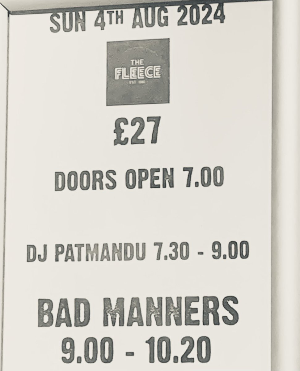 DJPatmandu's tweet photo. Great Night On Sunday Supporting @BadMannersTour In Bristol @FleeceBristol https://t.co/OYBi5bpK13
