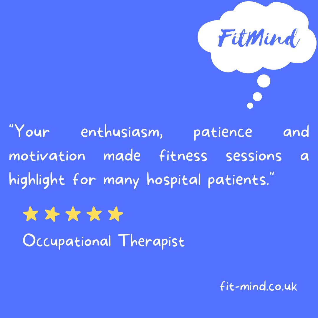 Wonderful feedback on our sessions at a psychiatric hospital.

We are available to work with both charity and private partners.

Visit fit-mind.co.uk for more information.

#mentalhealth #exercise