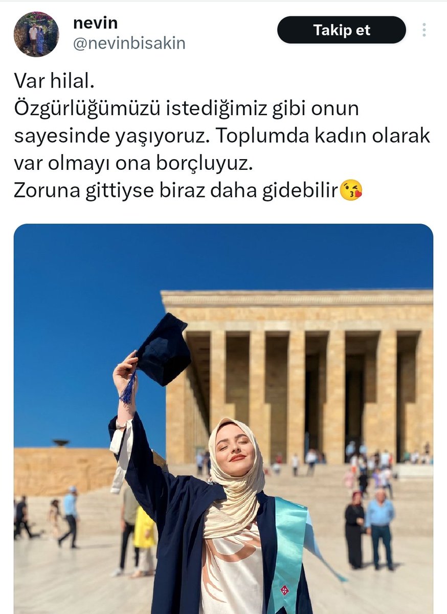 mehmetcakir_61's tweet photo. Ahhh be ablacım.. Allah sana önce akıl, sonra fikir, sonrada azıcık utanma duygusu versin.
Erdoğan olmasaydı o başındaki örtü ile, okuduğun üniversitenin tuvaletinde temizlikçi olurdun...
Elinde kep değil, tuvalet fırçası olurdu...

Ama yinede sen bilirsin @nevinbisakin https://t.co/mKoK4oxpB7