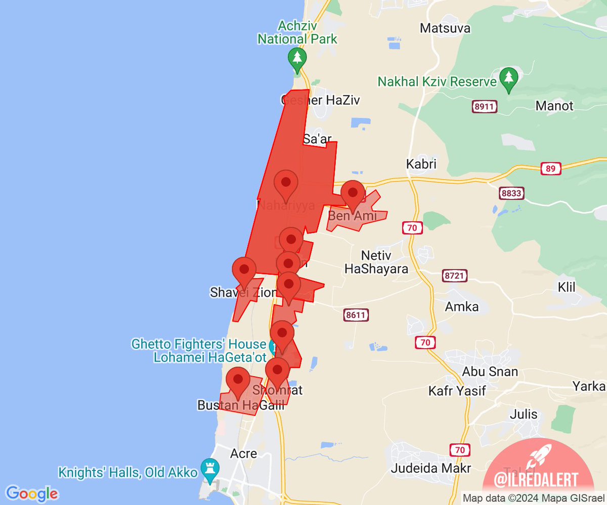 Currentreport1's tweet photo. ⚡️A massive missile attack by Hezbollah to Israel. https://t.co/Rya6CrWQNw