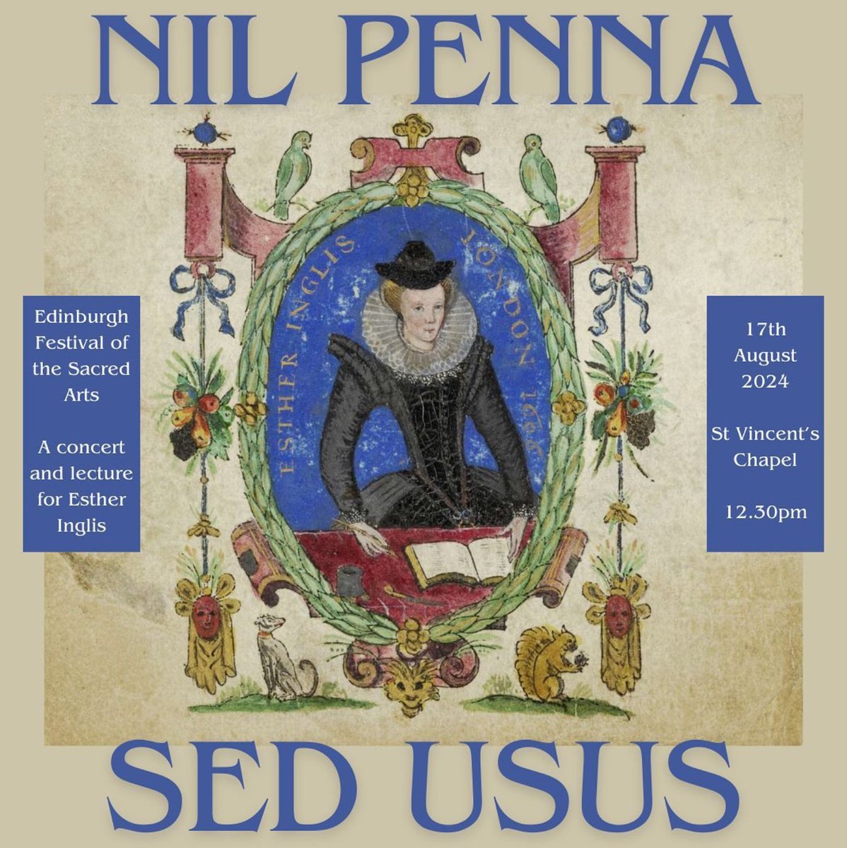 Preparations are underway for our immersive musical event as part of @SacredArtsFest on the 17th August - do come along to hear choral settings of devotional verses known and/or written by Esther Inglis within her lifetime. 

More details here: libraryblogs.is.ed.ac.uk/estheringlis/2…