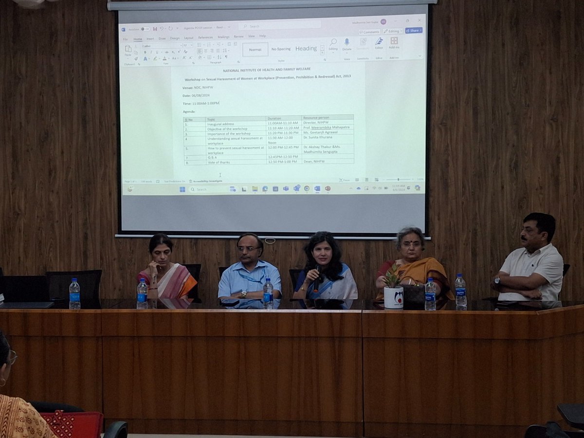 NIHFWofficial's tweet photo. #POSH training #Session2 #successfully conducted at #NIHFW on 6th Aug 2024! #Workshop was #graced by Dr. Dheeraj Shah, with insights from Dr. Sunita Khurana, Dr. Meerambika &amp; Dr. Rakesh Kumar. #Grateful to #advisers Geetanjli Agrawal, Dr. Akshay Thakur &amp; Madhumita Sengupta. https://t.co/nETMGjidwU