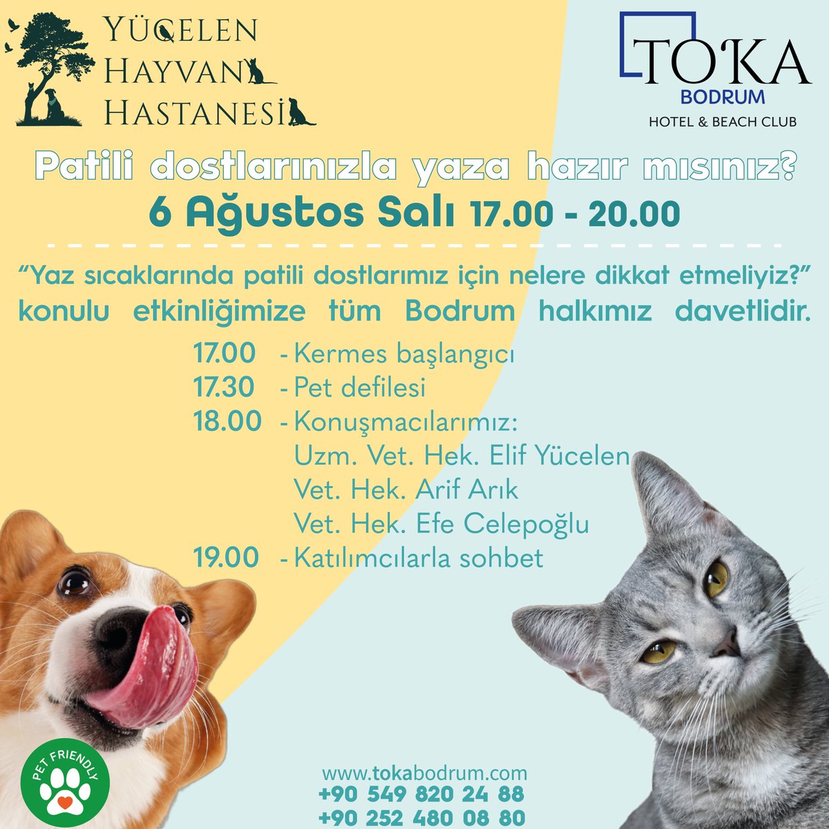 📷 Patili dostlarınızla yaza hazır mısınız? 
6 Ağustos Salı Günü 17.00 - 20.00
Kermesimize davetlisiniz.
