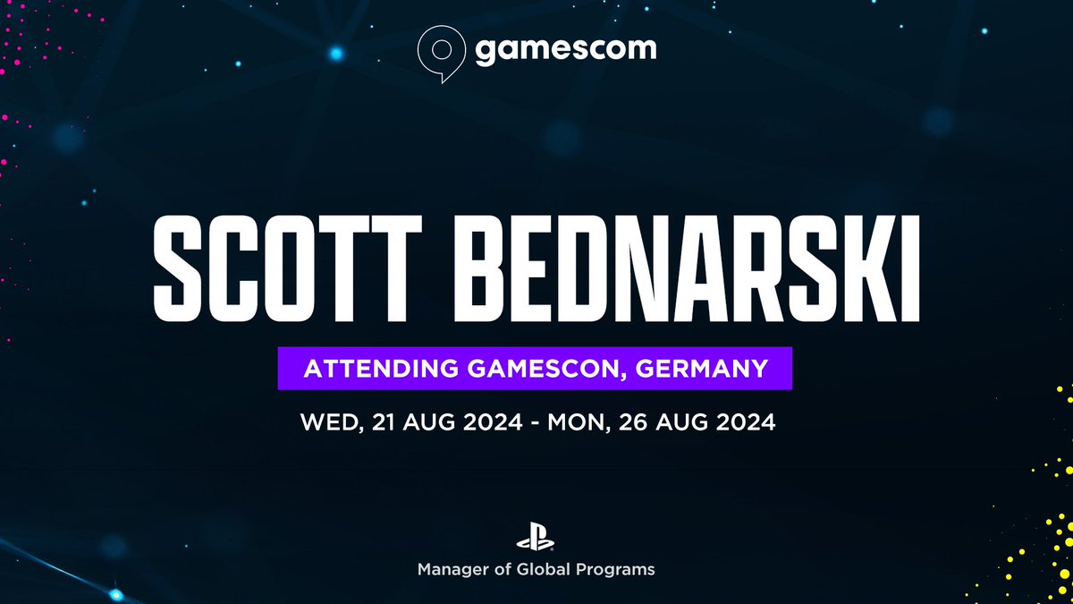 I am attending GamesCom in Germany 🇩🇪

After just returning from Vegas, I am back on a plane to Amsterdam next week, then to Germany for the largest gaming conference in the world. 

Myself and other PlayStation Esports team members such as our Sales, Esports Director and Product
