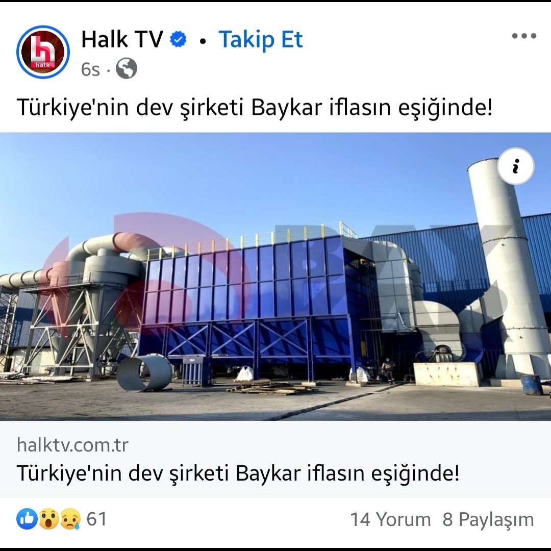emine_celik__'s tweet photo. İzmit'te bulunan..
Baykar endüstriyel filtre firmasının iflasın eşiğinde haberini..
İsim benzerliğinden yararlanan @halktvcomtr,durumu İHA-SİHA üreticisi BAYKAR'mış gibi lanse etmeye çalışıyor

Bizde bu kalemşörler vaken düşmana gerek yok ki!!!

Ev zencisi YARI FİNALDEYİZ TRT 1 https://t.co/nb0v3F5boY