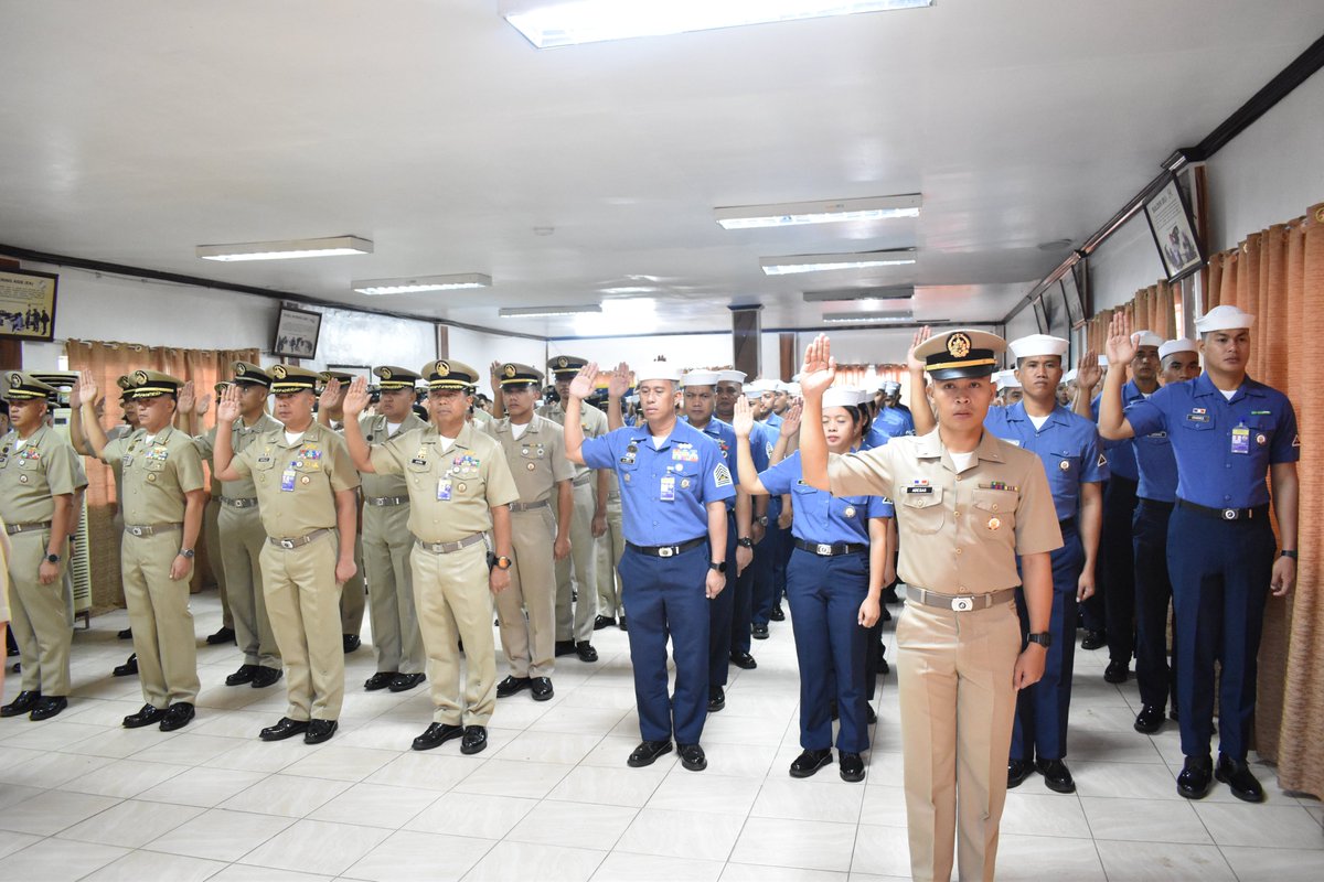 CombatNaval's tweet photo. LOOK: On August 5, 2024, the NCEBde held a Simultaneous Flag Raising Ceremony to mark International Humanitarian Law (IHL) Month. 

See full stories at: https://t.co/ech2wxesQ8 https://t.co/TmPOQ581Z9