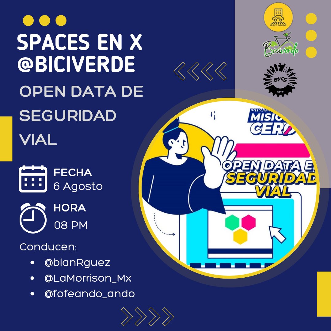 Biciverde's tweet photo. Hoy acompáñanos en el chismesito con @Rat_Inside @E_MisionCero y @blanrguez @Mexico_Previene @LaMorrison_MX @Fofeando_ando Configura un recordatorio aquí: https://t.co/dgkqHaLwS4 https://t.co/Lz7c1y09ql
