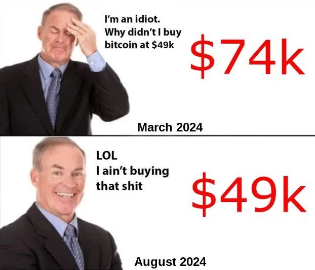 Prosper_Lab's tweet image. Have you ever regretted not buying Bitcoin below $50k when it hit $70k? Or felt relieved when it dipped below $50k and you held off? 💬👇