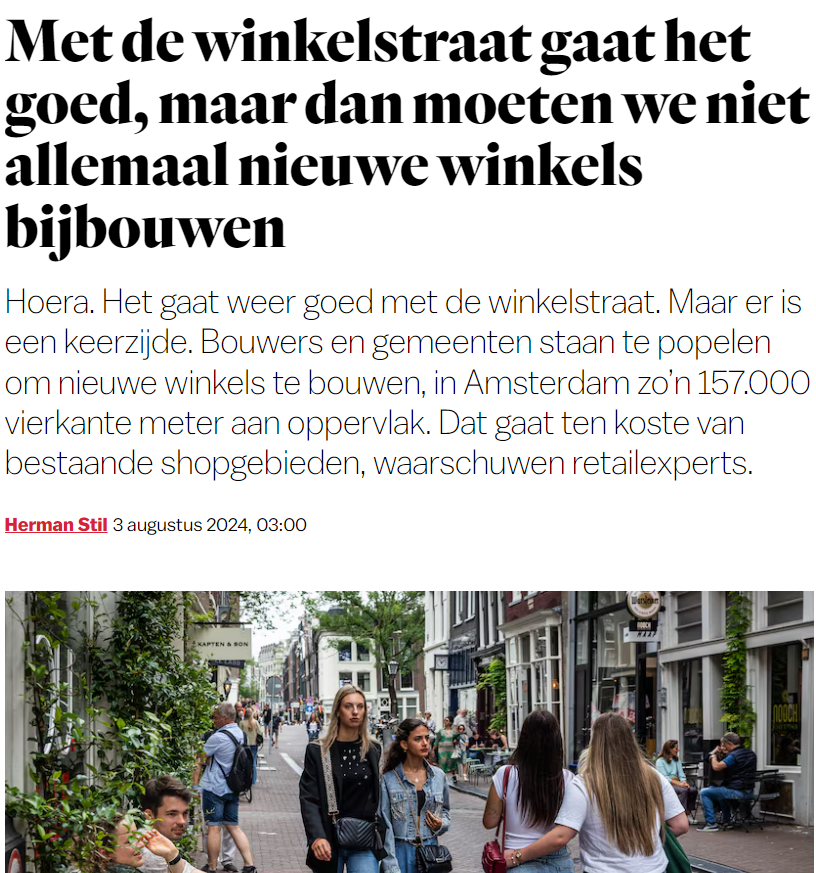 Matthijs85's tweet photo. 157.000 m2 extra winkels bouwen!? https://t.co/Re0DJ1IqHc
Er staat nu 84.000 m2 leeg! #Amsterdam
Bouw liever meer betaalbare woningen! #raad020
En versterk bestaande winkelgebieden https://t.co/kOLztYfaUJ