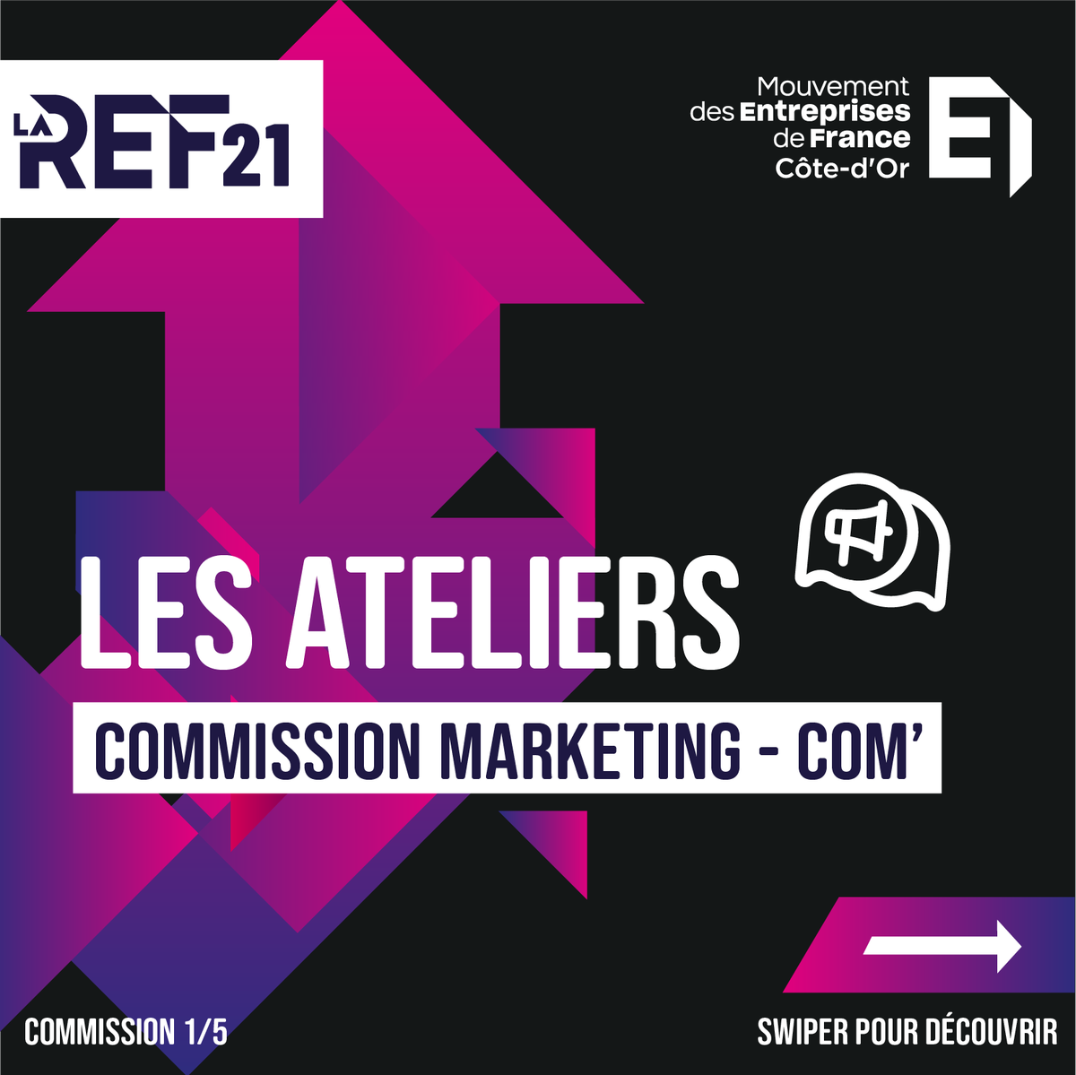 medef21's tweet photo. 💻 Nous vous présentons aujourd’hui le programme de la Commission Marketing - Communication.

‼️ Plus de détails sur notre page LinkedIn et notre compte Instagram.

💡 RDV le jeudi 7 novembre 2024, restez connectés pour découvrir le travail des prochaines commissions ! https://t.co/qGbyciqW5C