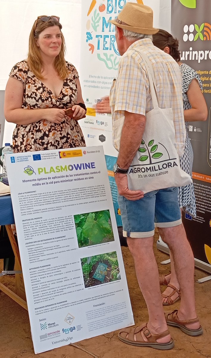 plasmowine's tweet photo. ¡El pasado 24 de julio, estuvimos en la segunda edición del evento DEMOVIÑA! 🌱🍇

Aprovechamos esta increíble oportunidad para presentar las innovaciones de PLASMOWINE y discutir sus aplicaciones en viticultura.🌿🍷

@monetvino  | @depo_es  | @uvigo | @costeira_es  | @FEUGA_20 https://t.co/y5BNu7Qs73