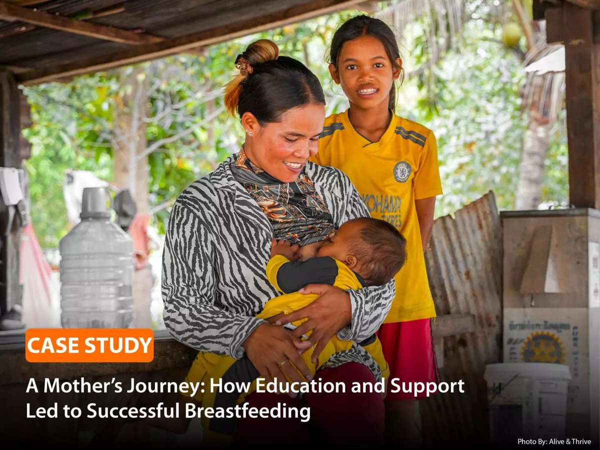 WorldVision's tweet image. With help from #CommunityHealthWorkers, Sambo exclusively breastfed her youngest son, Sothea, for 6 months and plans to continue #breastfeeding until he is 2. bit.ly/3W6vcQ2

🤱 #WBW2024
🤱 #WABA
🤱 #ClosingTheGap
🤱 #BreastfeedingSupportForAll
🤱 #breastfeeding
🤱 #SDGs