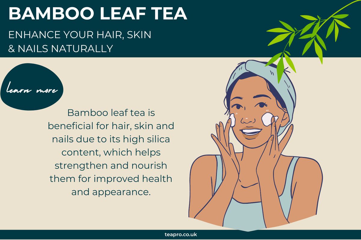 TeaProUK's tweet image. Unlock the Power of Silica with Bamboo Leaf Tea!✨🌿
Packed with silica, bamboo leaf tea is your go-to solution for enhancing hair, skin and nails.
Explore the science behind silica in our blog today: teapro.co.uk/bamboo-leaf-te…
#teapro #universitea #teahealthbenefits #bambooleaftea
