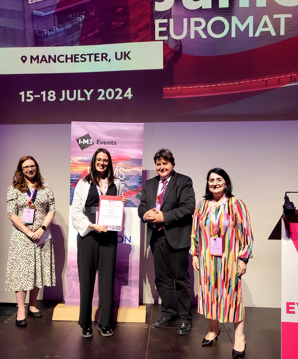 FEMS (Federation of European Materials Societies) (@fems_eu) on Twitter photo 2024 FEMS Master Thesis Award final takes place at FEMS Junior EUROMAT organised by <a href="/iom3/">The Institute of Materials, Minerals & Mining</a>
🥇Oliver Preuß (<a href="/DGM_eV/">German Society for Materials Science (DGM)</a>)
🥈Inès Addi (SF2M)
🥉 Sara Scolari (<a href="/metalAIM/">Associazione Italiana di Metallurgia</a>)
Congratulations to all other finalists!
fems.org/news/2024-fems… 2024 FEMS Master Thesis Award final takes place at FEMS Junior EUROMAT organised by <a href="/iom3/">The Institute of Materials, Minerals & Mining</a>
🥇Oliver Preuß (<a href="/DGM_eV/">German Society for Materials Science (DGM)</a>)
🥈Inès Addi (SF2M)
🥉 Sara Scolari (<a href="/metalAIM/">Associazione Italiana di Metallurgia</a>)
Congratulations to all other finalists!
fems.org/news/2024-fems…