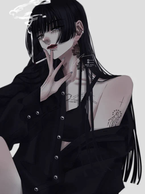 #私はこういう絵師です見た絵師全員参加 モノクロを愛してます