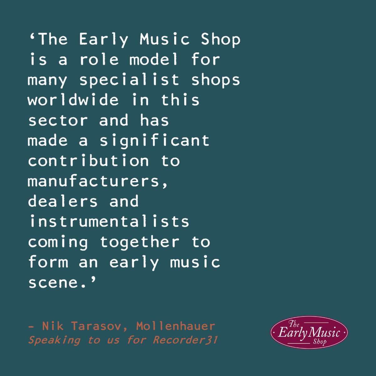 🖊 Q&amp;A WITH MOLLENHAUER 📒

We're expanding our Featured Maker series for #Recorder31! Nik Tarasov of #Mollenhauer took the time to talk to us about the company's history, instruments, and their relationship with us at The Early Music Shop.

Read here: earlymusicshop.com/blogs/featured…