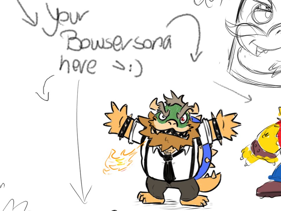 GurluTheChair's tweet image. Some of my drawings.
Surprisingly, my first time drawing Bowser, I tried 😭