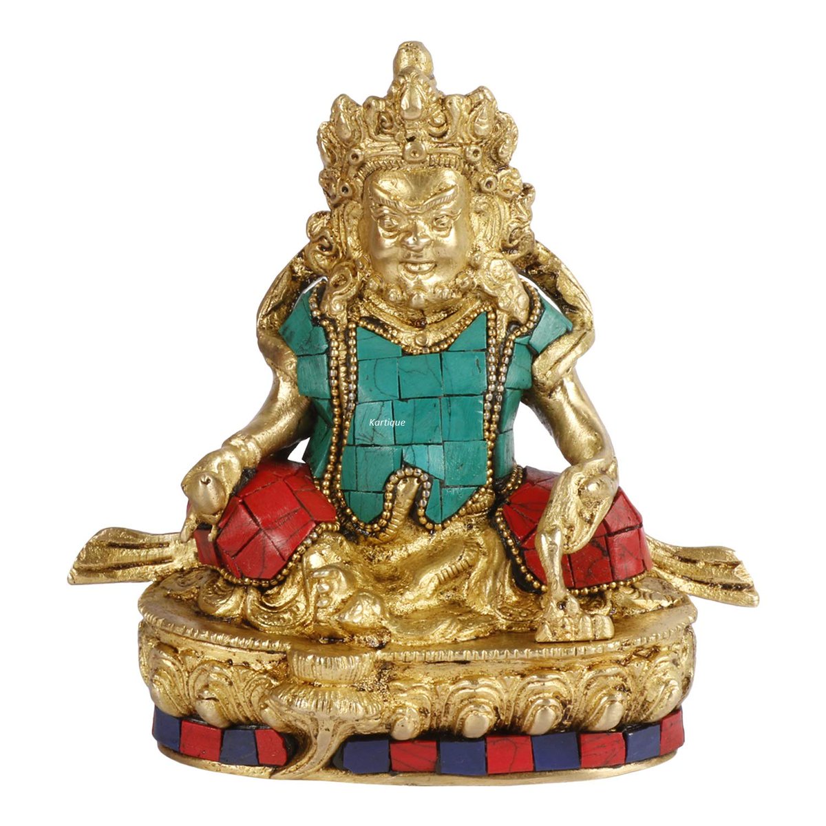 svarupart's tweet photo. Kubera, the embodiment of wealth, prosperity, and glory, is described with a lotus leaf complexion, riding a state-personified man adorned in gold. His yellow left eye, armor, and necklace symbolize his wealth. #Kubera #Wealth #Prosperity #HinduMythology #Iconography https://t.co/MWfqtGHocz