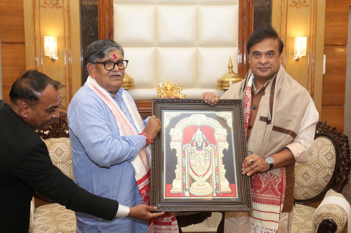 Delighted to call upon the Hon’ble Governor of Punjab Shri <a href="/Gulab_kataria/">Gulab Chand Kataria</a> ji at Raj Bhawan today.

We fondly recollect his invaluable contribution during his tenure as Governor of Assam.