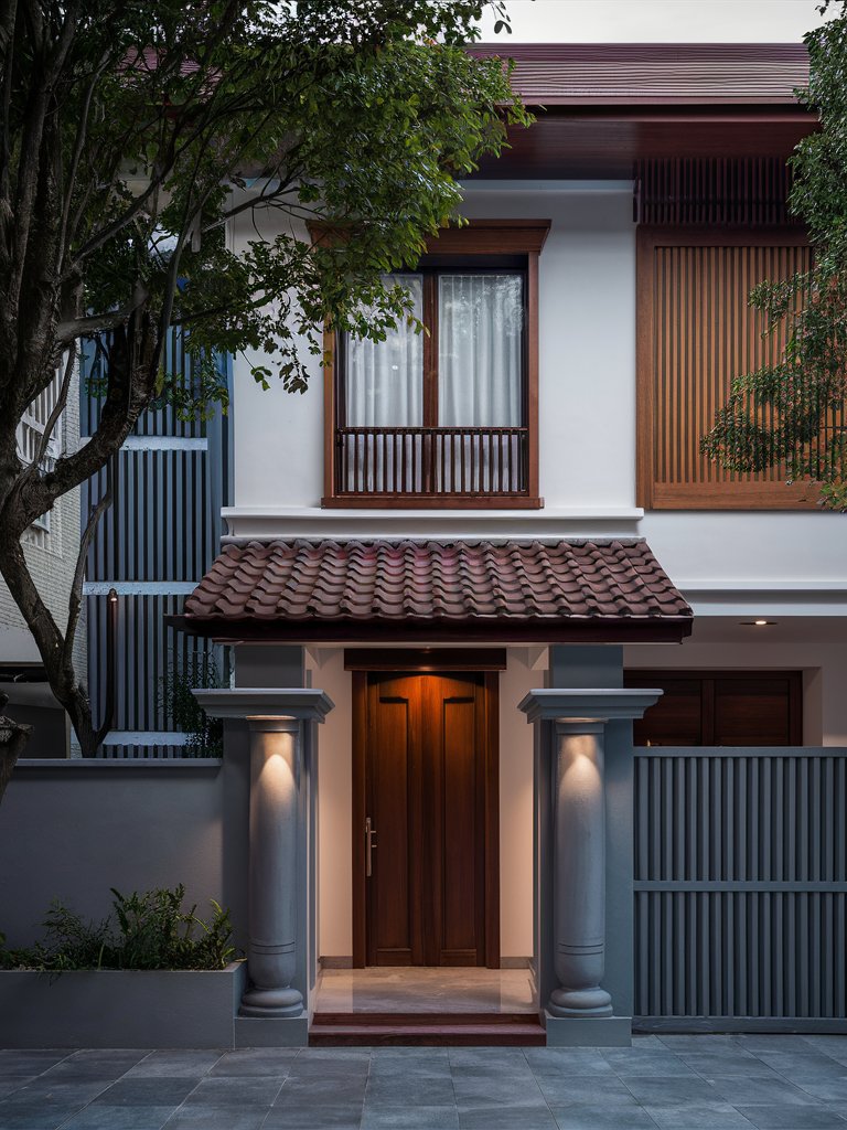 sidharthgehlot's tweet image. Designed this concept for a modern adaptation of a traditional house for a client from Bangalore.