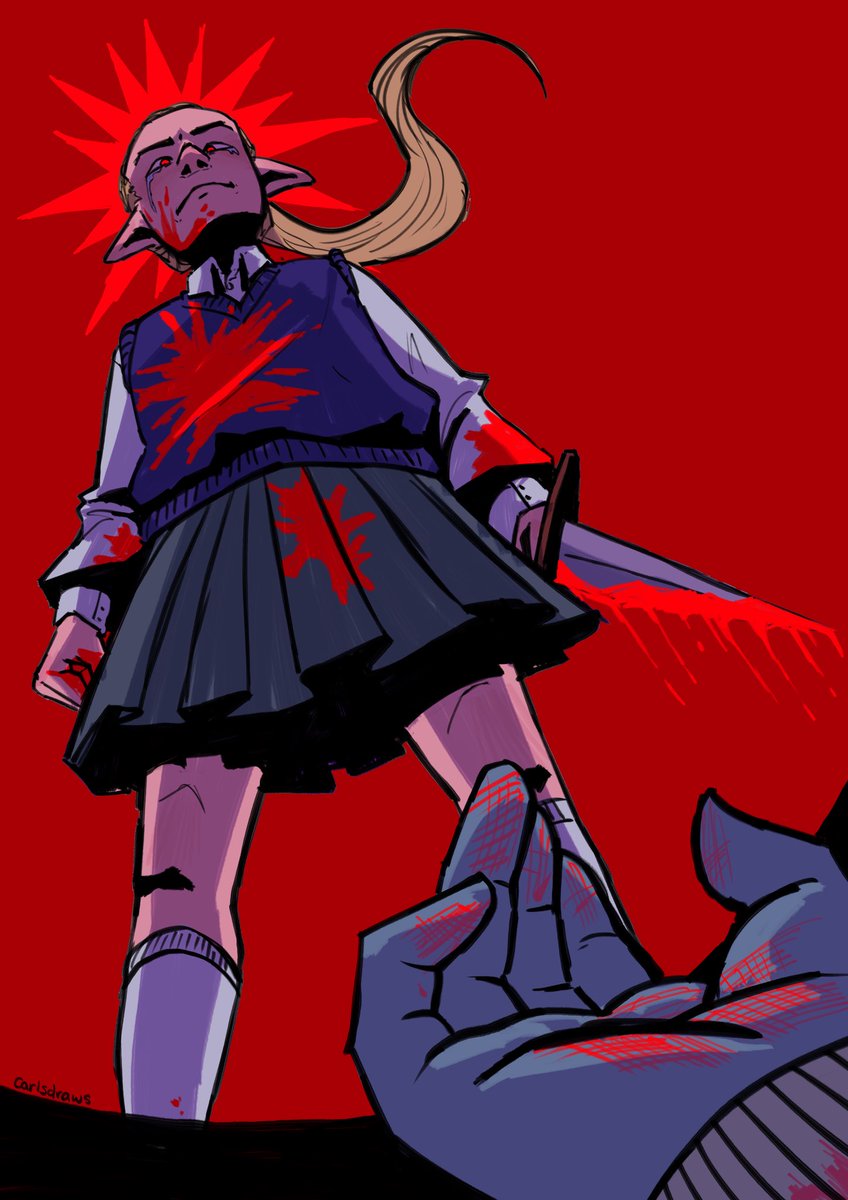 yayyyy kipperlilly 💙 
#d20zinejam piece for and life is a nightmare: a teen villains zine!! go check it out in the d20 zine jam bundle on itch.io!!