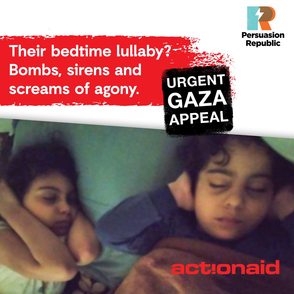 Persuasion Republic (@persuasionrepub) on Twitter photo ActionAid on the Gaza frontline.
It was our privilege to produce this Urgent Gaza Appeal for the wonderful ActionAid Ireland <a href="/Actionaid_Ire/">ActionAid Ireland</a> telling donors their kindness will reach the frontline of need. ActionAid on the Gaza frontline.
It was our privilege to produce this Urgent Gaza Appeal for the wonderful ActionAid Ireland <a href="/Actionaid_Ire/">ActionAid Ireland</a> telling donors their kindness will reach the frontline of need.