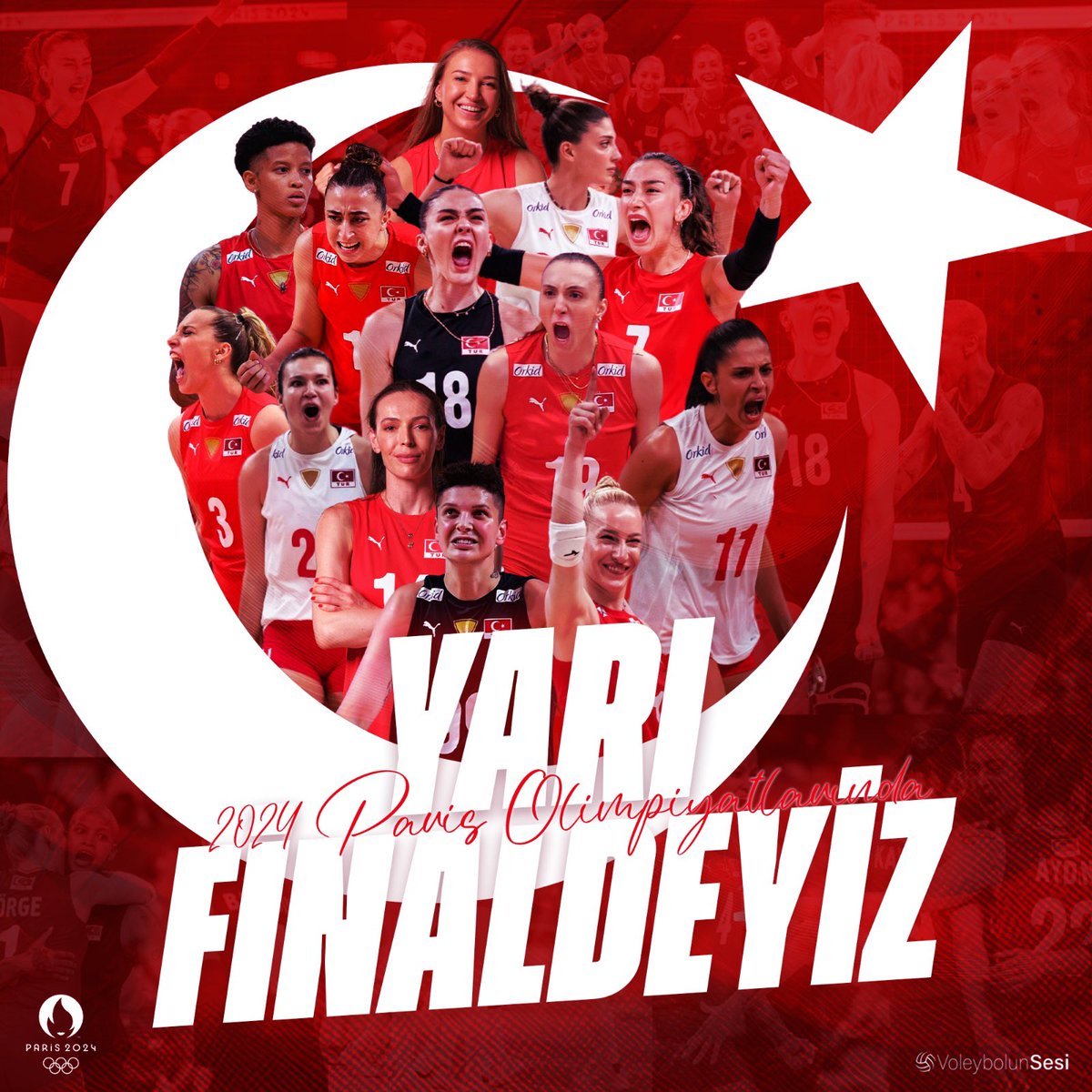 🇹🇷 A Milli Kadın Voleybol Takımımız, 2024 Paris Olimpiyatları çeyrek finalinde Çin’i 3-2 mağlup ederek adını son 4️⃣ takım arasına yazdırmayı başardı.  Kalbimiz, yüreğimiz ve dualarımız sizinle 🇹🇷
#FileninSultanları