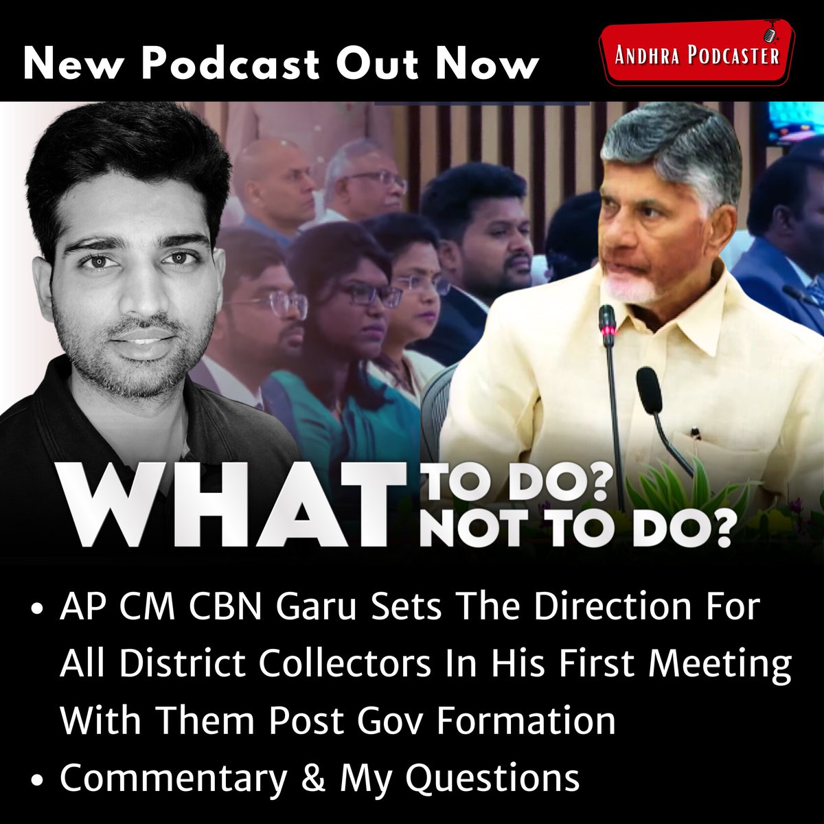 AndhraPodcaster's tweet photo. CBN's Direction Setting To District Collectors | #Ep304 Andhra Podcaster | Vijay Kesari
Link to the podcast: https://t.co/spMnjBoQE4
Please put any questions you have in the comments section below this post and thanks for your interest in the development of Andhra.
- Vijay
#andhrapodcaster #vijaykesari #andhrapradesh #andhradevelopment #ap #apdevelopment #andhrapodcast #bjp #tdp #jsp #pawankalyan #ncbn #chandrababunaidu #ycp #ysjagan #ysrc #ysrcp #andhraentrepreneurs #innovation #entrepreneurship #vijaykesaripodcast