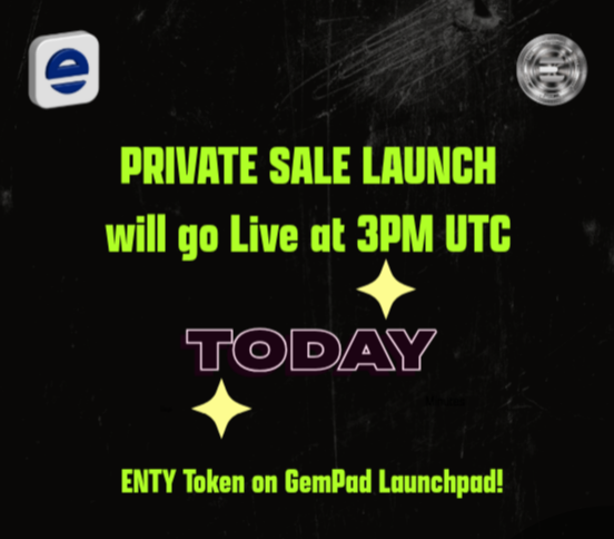 Enterapp_io's tweet photo. 🔊PRIVATE SALE LAUNCH 🥁
will go Live at 3PM UTC (17:00 CET) by @TheGemPad 
https://t.co/EOzGD7z1dq✅
@0xPolygon @0xPolygonDeFi @binance @Web3WithBinance #Web3Startup #FundraisingSuccess https://t.co/EYpr1D4PXc