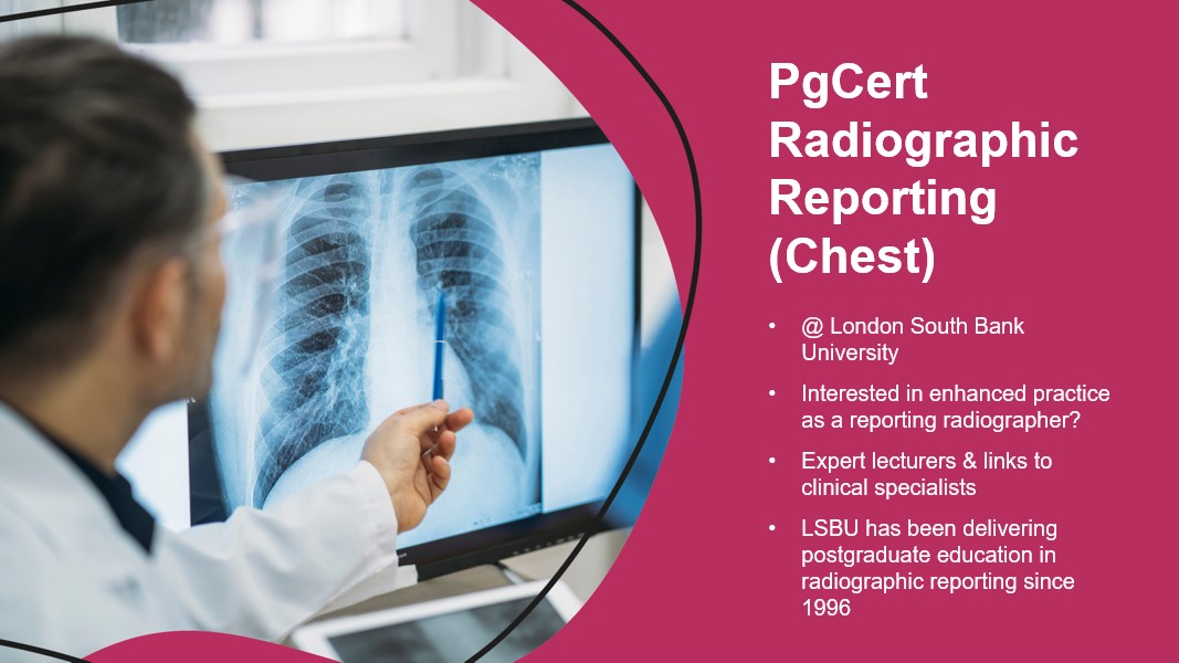 LSBU Diagnostic Radiography (@lsburadiography) on Twitter photo Applications still open for September 2024 for PgCert RADIOGRAPHIC REPORTING (CHEST). Study in the heart of London with clinical experts. Hurry, applications must close end of the month.
#radiographer #radiography <a href="/SCoRMembers/">SCoR Members</a> <a href="/LSBU_HSC/">Institute of Health and Social Care</a> Applications still open for September 2024 for PgCert RADIOGRAPHIC REPORTING (CHEST). Study in the heart of London with clinical experts. Hurry, applications must close end of the month.
#radiographer #radiography <a href="/SCoRMembers/">SCoR Members</a> <a href="/LSBU_HSC/">Institute of Health and Social Care</a>