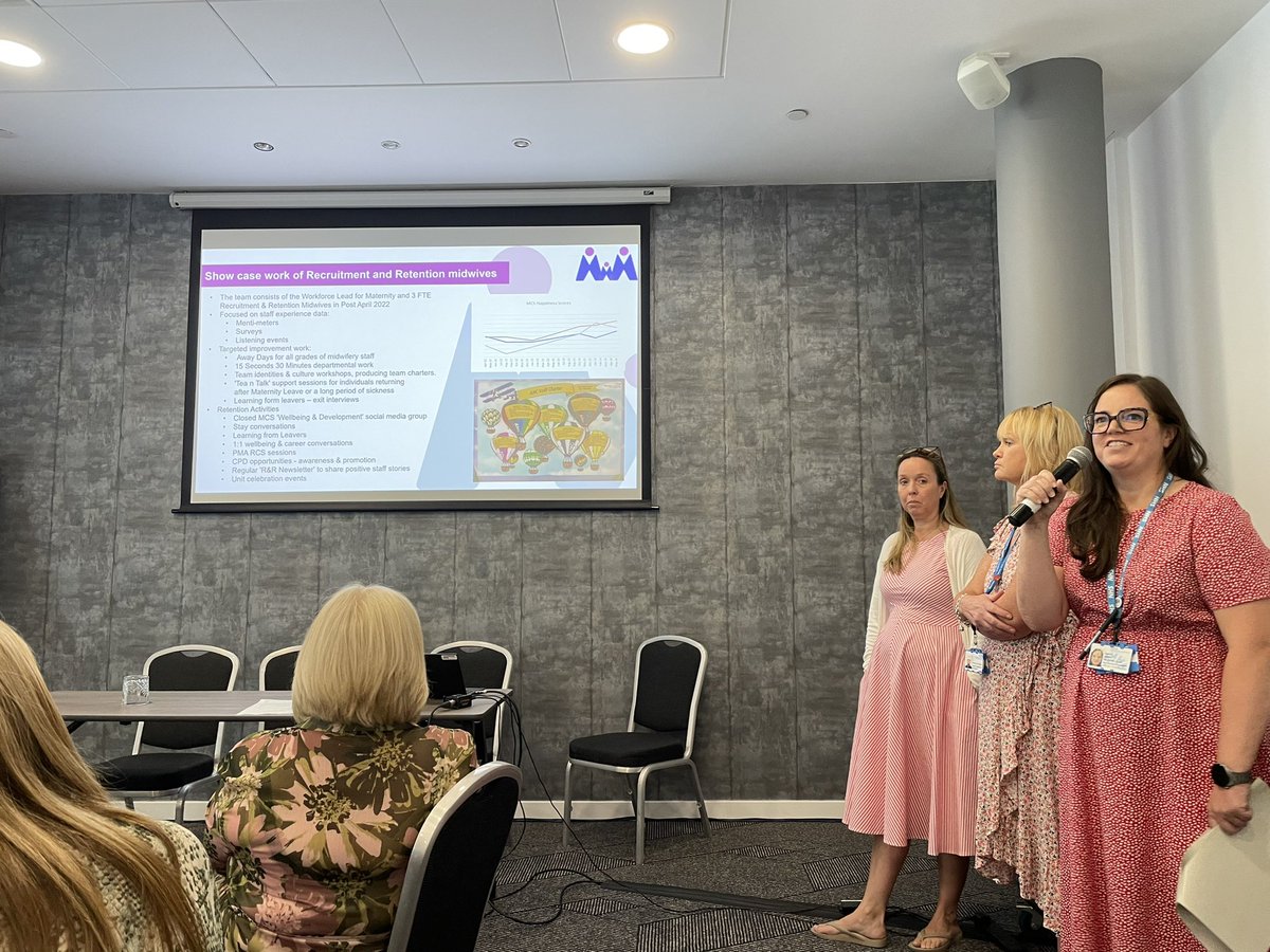 Michelle waterfall (@rmwaterfall) on Twitter photo MFT Heads of Midwifery sharing their improvement journey and demonstrating their amazing reduction in the turnover of midwifery staff #maternitysafety
<a href="/kathymurphy0/">Kathy Murphy</a> <a href="/BevOConnor58/">Bev O'Connor</a> <a href="/EsmeBooth/">Esme Booth</a> <a href="/SarahOwenRM/">Sarah Owen MFT</a> MFT Heads of Midwifery sharing their improvement journey and demonstrating their amazing reduction in the turnover of midwifery staff #maternitysafety
<a href="/kathymurphy0/">Kathy Murphy</a> <a href="/BevOConnor58/">Bev O'Connor</a> <a href="/EsmeBooth/">Esme Booth</a> <a href="/SarahOwenRM/">Sarah Owen MFT</a>