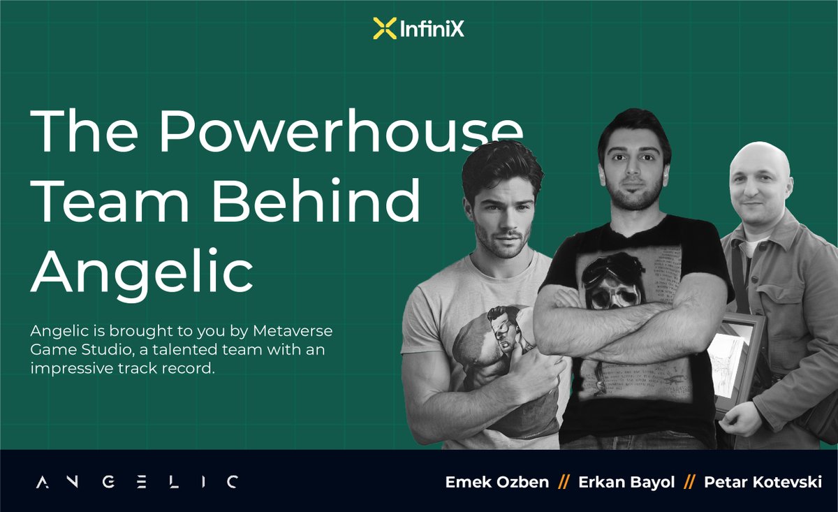 InfiniXproject's tweet photo. 💪The Powerhouse Team Behind Angelic

Angelic is brought to you by Metaverse Game Studio, a talented team with an impressive track record. Here are the core members:

⭐️ Erkan Bayol (Founder & Game Director)
Erkan has been developing games since 2004. In addition to leading Angelic, he is also a consultant for investment funds and startup incubators in the US.
(https://t.co/QIMqAFFSO4)

⭐️ Petar Kotevski (Technical Director)
Petar is the Technical Director, responsible for building a solid technological foundation for Angelic.
(https://t.co/pUSvOVzDYS)

⭐️ Emek Ozben (Art Director)
Emek is the Art Director, who will create the beautiful and engaging visual world of Angelic.
(https://t.co/3LQgh3HpXr)

With a combination of game development experience, technical expertise, and artistic creativity, the Angelic team promises to deliver a high-quality product that satisfies both gameplay and visuals.

#InfiniX #Game #Angelic #investment