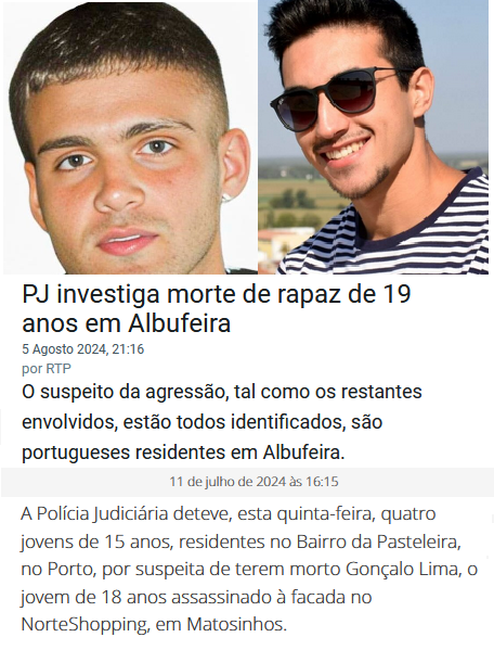 WalterDomings's tweet photo. Estes jovens foram recentemente mortos por portugueses. Se tivessem sido mortos por imigrantes, os racistas e xenófobos iriam fingir que se importavam com as vítimas, só para continuarem a fazer discursos de ódio contra imigrantes. https://t.co/kpwZoIybiF