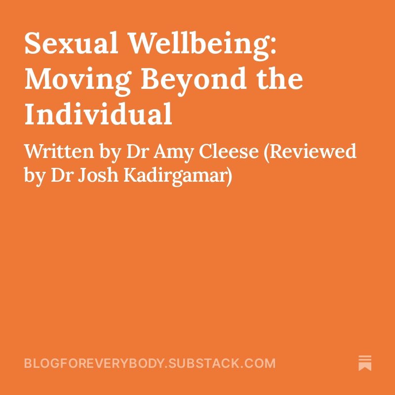 AmyCleese's tweet image. open.substack.com/pub/blogforeve…

#doctor #sexualhealth #health #blog #primarycare