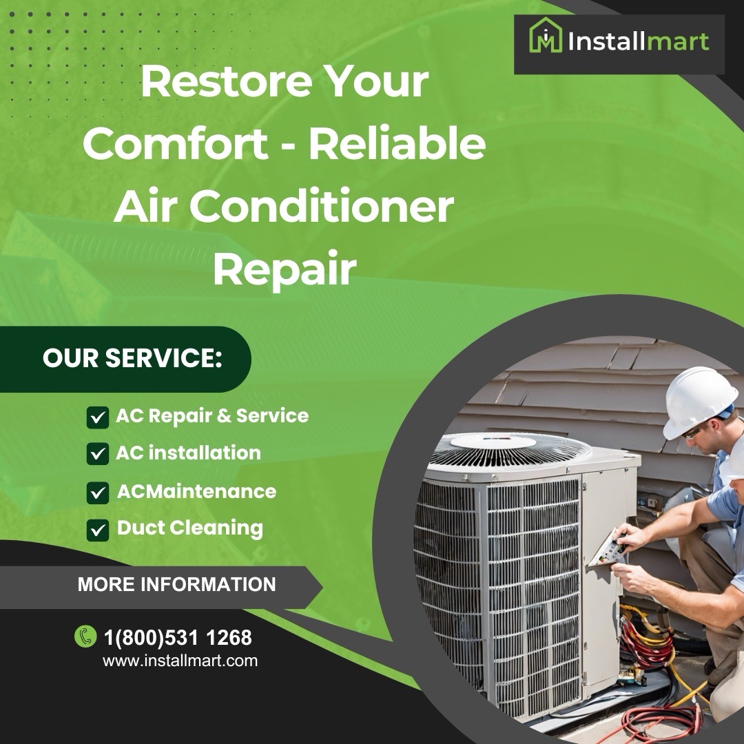 installmart's tweet image. 🌬️ Feeling the heat? 🌡️ Restore your comfort with top-notch air conditioner repair! 🛠️ Stay cool and worry-free with our reliable service. Call us today and chill out with confidence! ❄️ #ACRepair #StayCool #ComfortRestored
